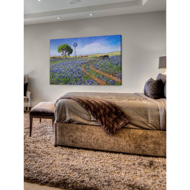 Marmont Hill - Windmill Landscape by Chris Vest Painting Print on Canvas - Multi-Color