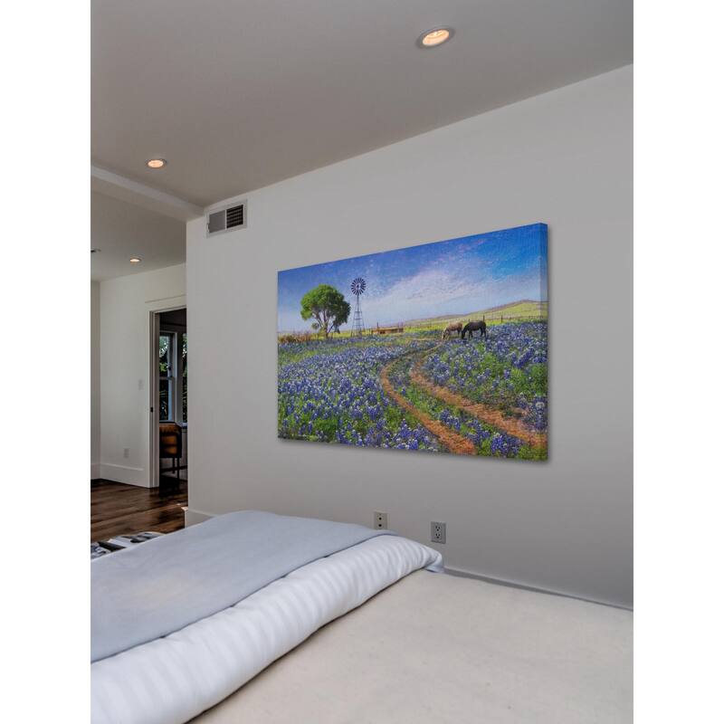 Marmont Hill - Windmill Landscape by Chris Vest Painting Print on Canvas - Multi-Color