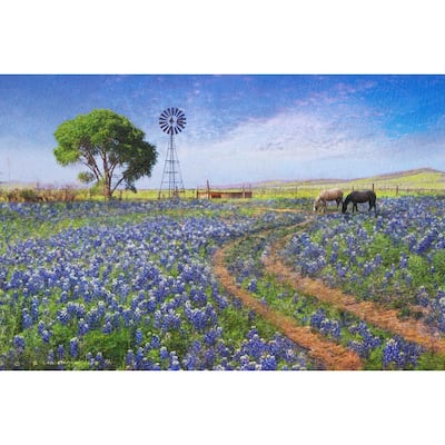Marmont Hill - Handmade Windmill Landscape Painting Print on Canvas