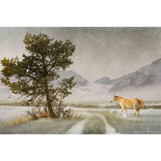 Marmont Hill Lonely Horse Chris Vest Print Canvas