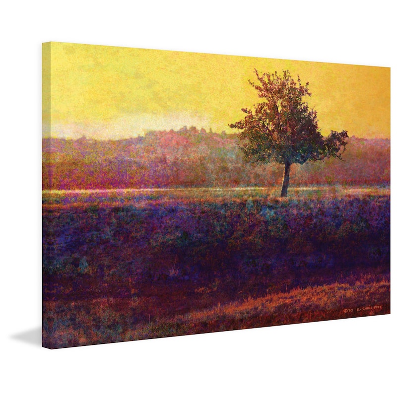 Marmont Hill - Lone Tree Sunset by Chris Vest Painting Print on Canvas - Multi-Color