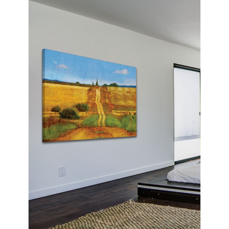 Marmont Hill - Impressionist Road by Chris Vest Painting Print on Canvas - Multi-Color