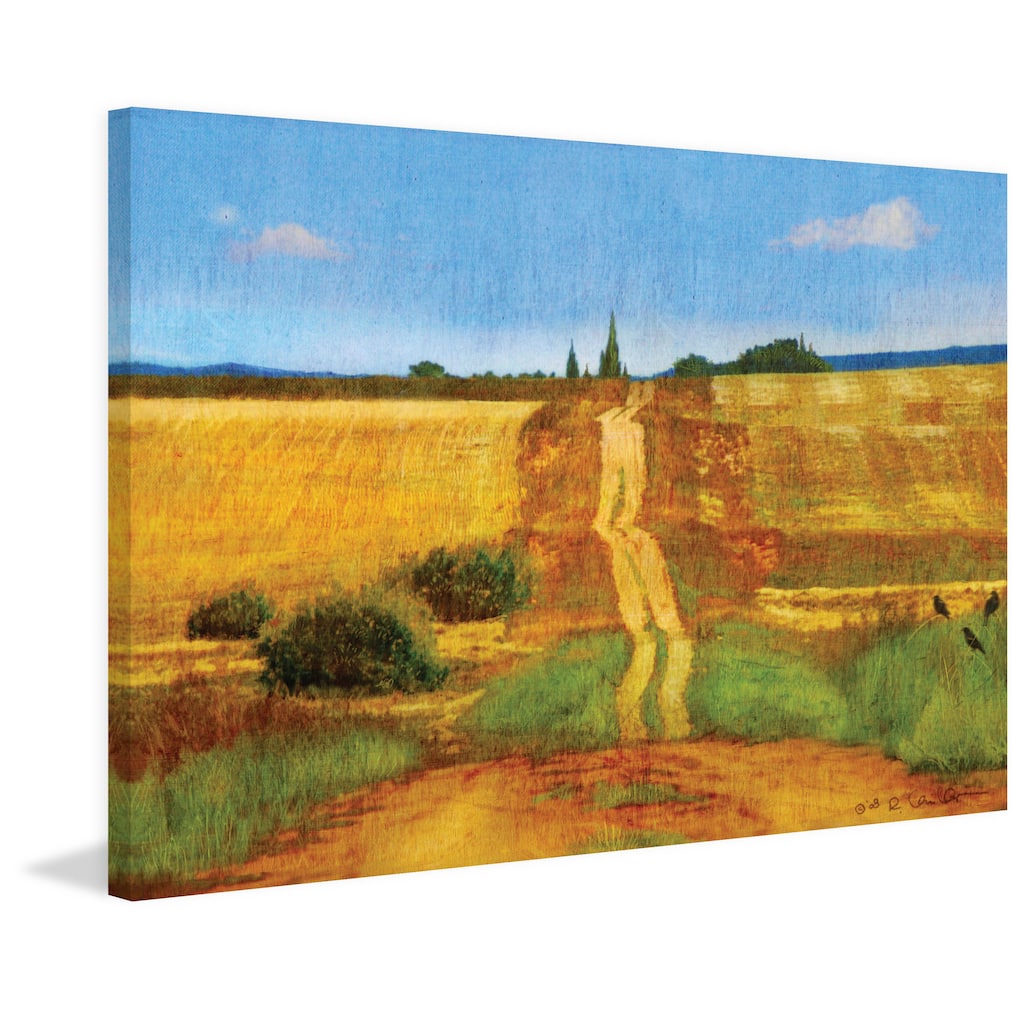 Marmont Hill - Impressionist Road by Chris Vest Painting Print on Canvas - Multi-Color