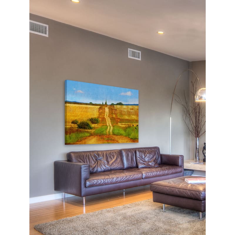 Marmont Hill - Impressionist Road by Chris Vest Painting Print on Canvas - Multi-Color