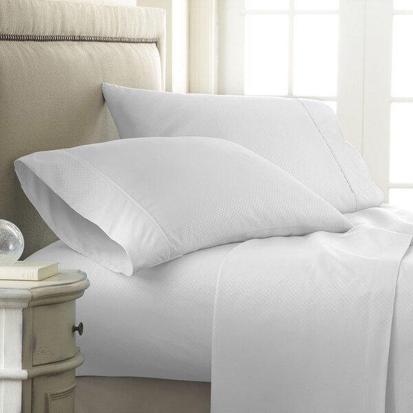 Soft Essentials Premium Embossed Checker Design 4-piece Bed Sheet Set