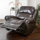 preview thumbnail 10 of 8, Charlie PU Leather Glider Recliner Club Chair by Christopher Knight Home Brown