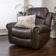 preview thumbnail 3 of 8, Charlie Bonded Leather Glider Recliner by Christopher Knight Home