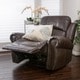 preview thumbnail 1 of 8, Charlie Bonded Leather Glider Recliner by Christopher Knight Home