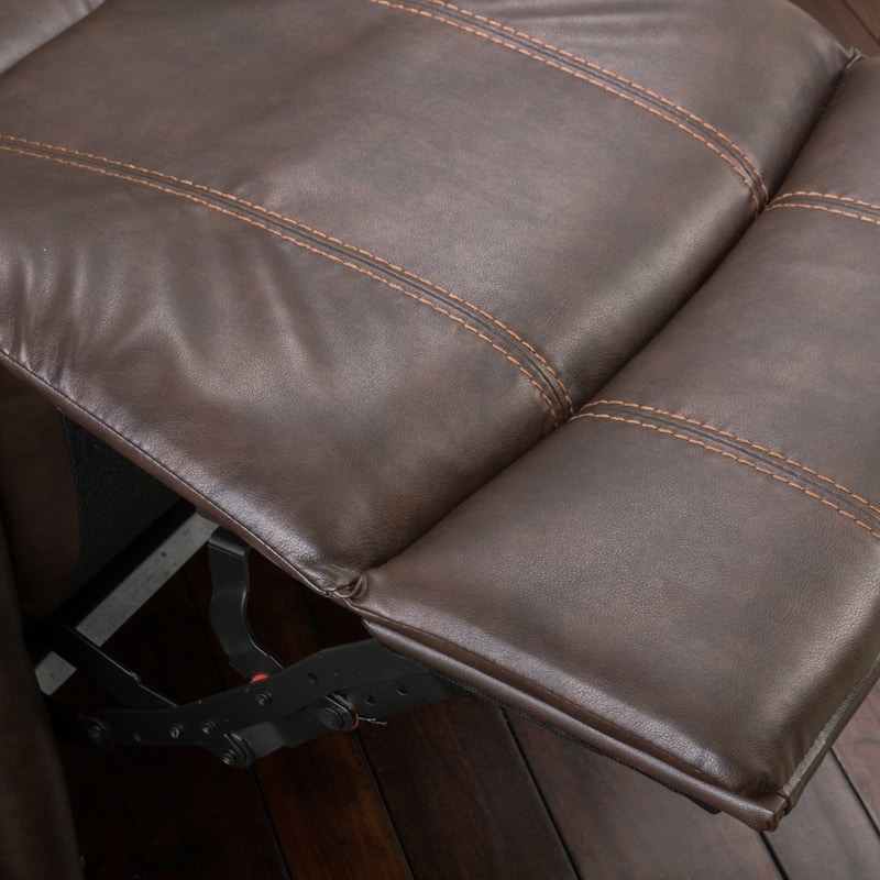 Charlie Bonded Leather Glider Recliner by Christopher Knight Home