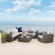 preview thumbnail 8 of 19, Christopher Knight Home Santa Rosa Outdoor 7-piece Wicker Seating Sectional Set