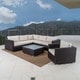 preview thumbnail 12 of 19, Christopher Knight Home Santa Rosa Outdoor 7-piece Wicker Seating Sectional Set