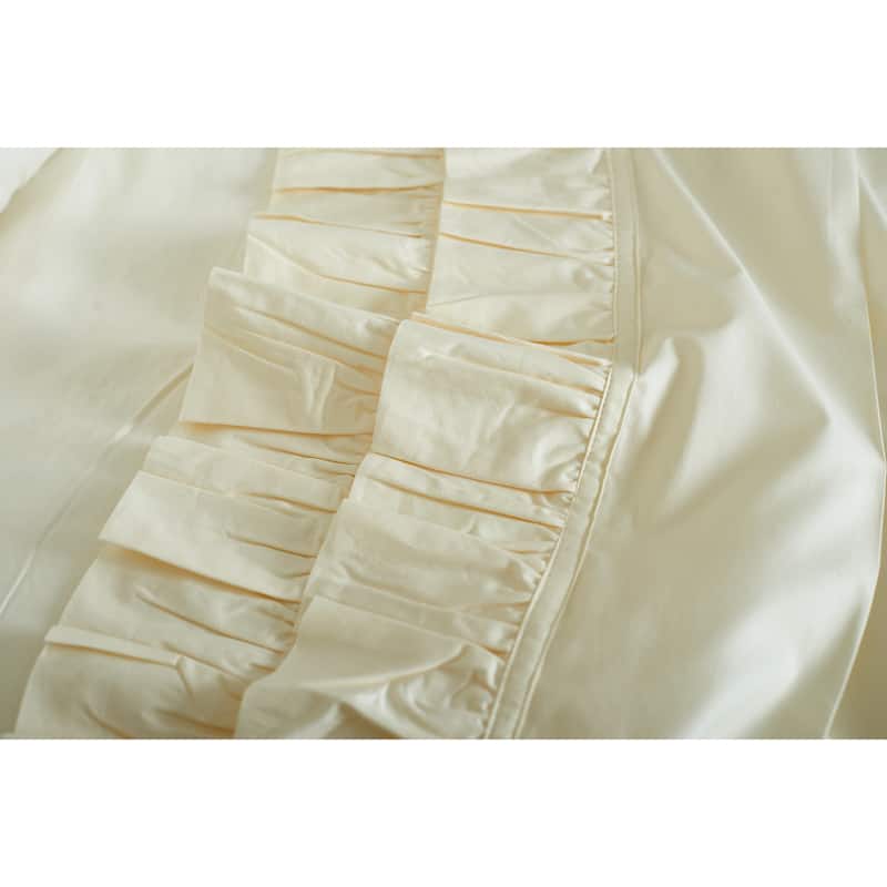 Cream Ruffle Sheet Set