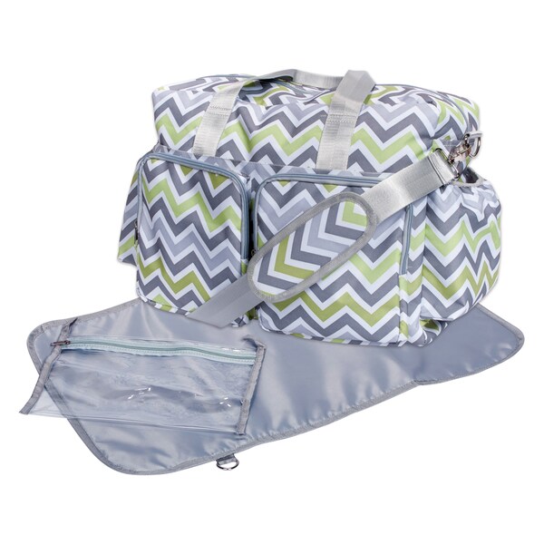 Trend Lab Chevron Deluxe Multicolored Duffel Diaper Bag