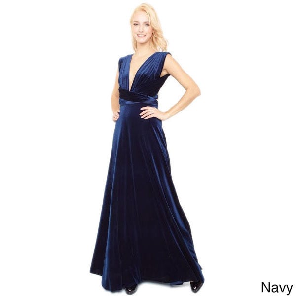 womens long navy dress