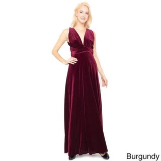 womens burgundy velvet dress