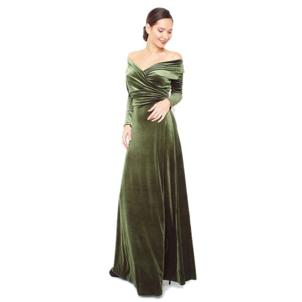 velvet long frock
