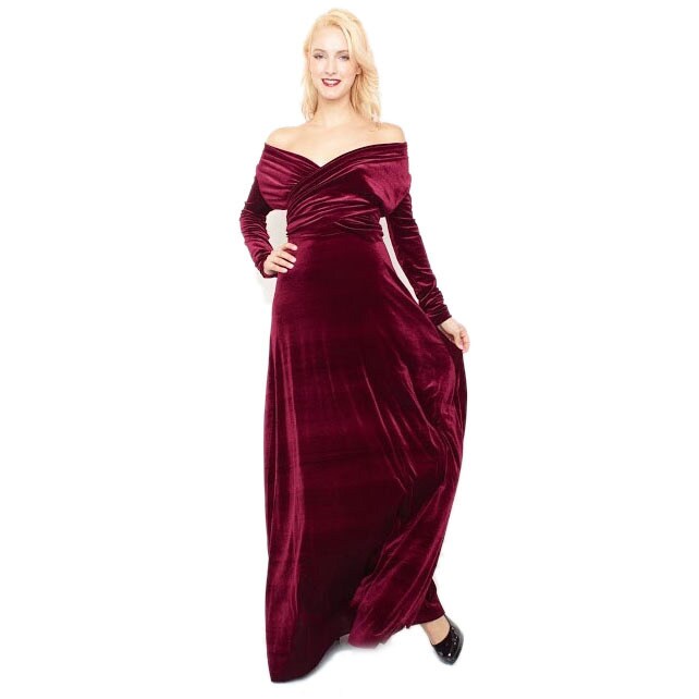 long velour dress