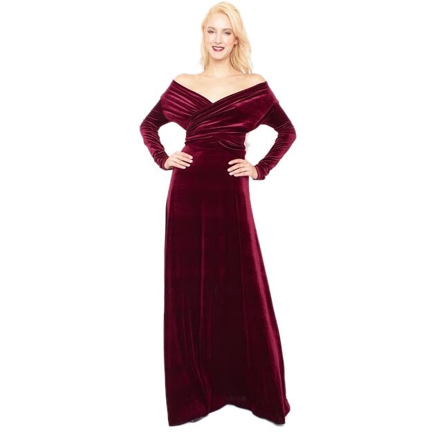 Women's Velvet Long Sleeve Convertible Front-to-Back Maxi Dress Cocktail Gown Large Size in Red(As Is Item) - Bed Bath & Beyond - 18072114 Women's Velvet Long Sleeve Convertible Front-to-Back Maxi Dress Cocktail Gown Large Size in Red(As Is Item) - Bed Bath & Beyond - 18072114