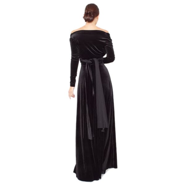 women's velvet maxi dresses