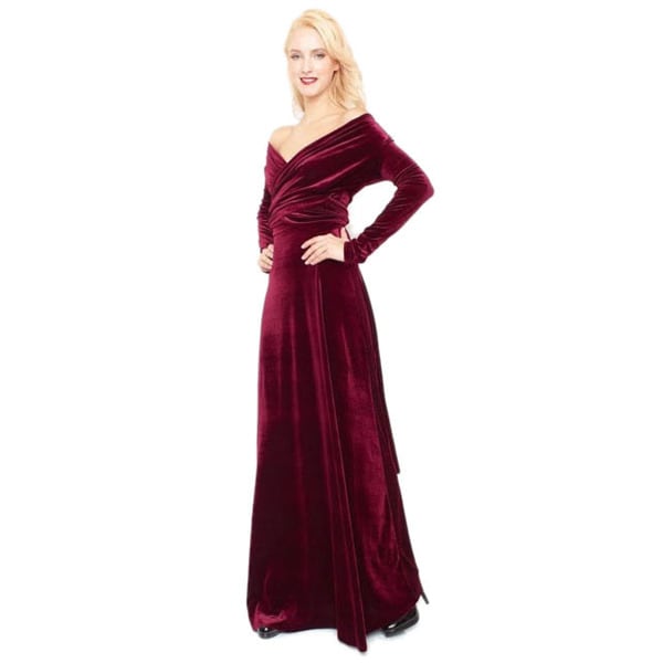 womens velvet maxi dress