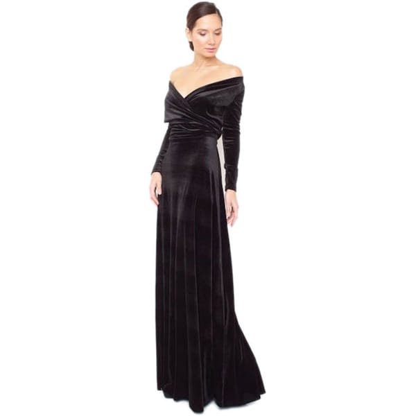 womens velvet maxi dress