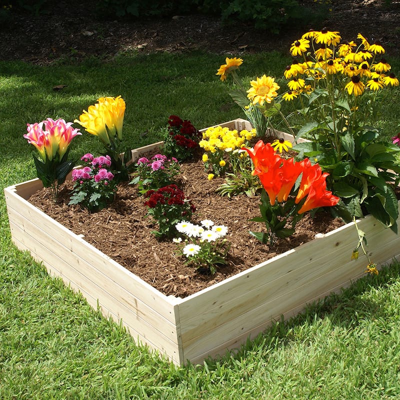 Riverstone Industries Eden Quick Assembly 17.5-inch Raised Garden Bed (4x4)