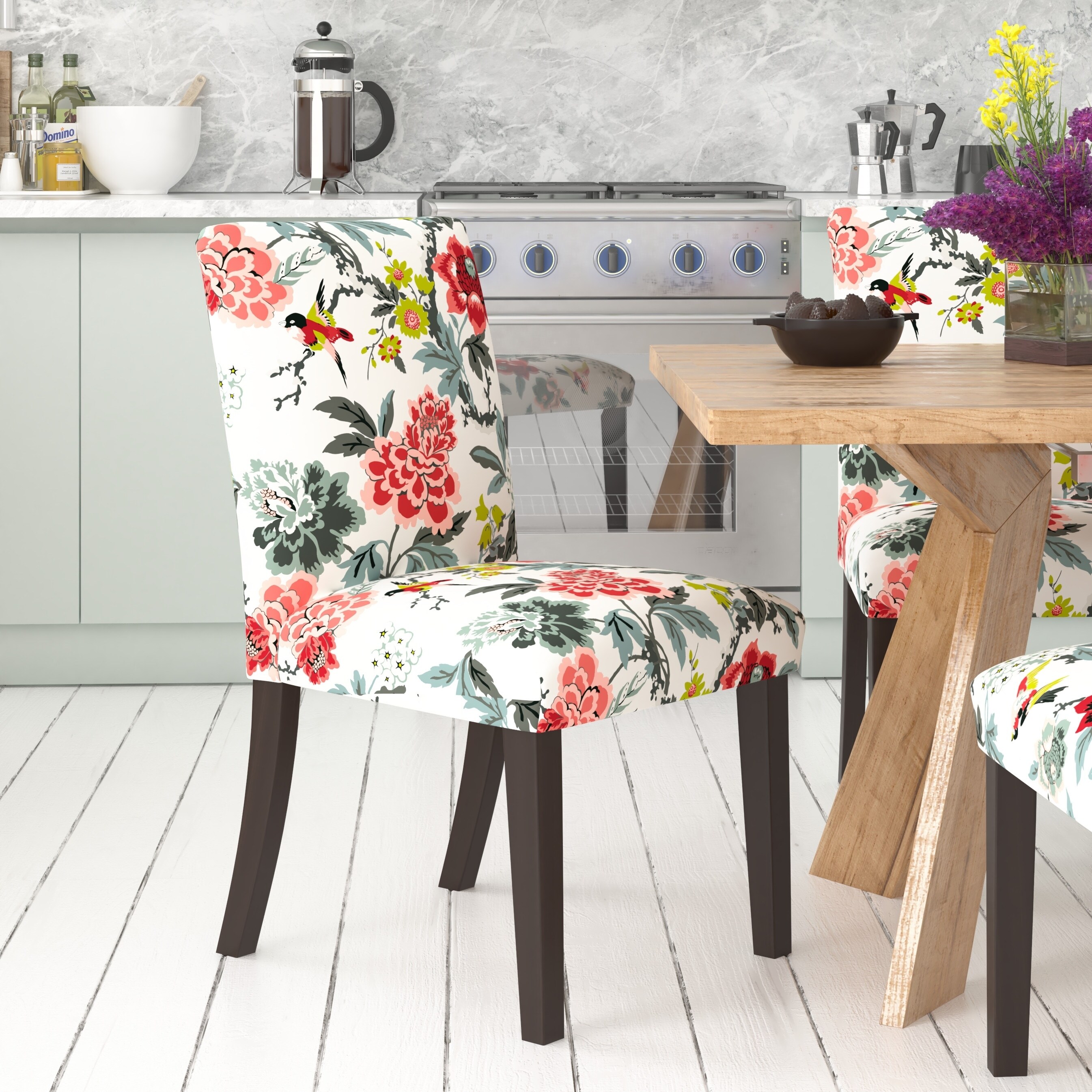 avington print accent dining chair