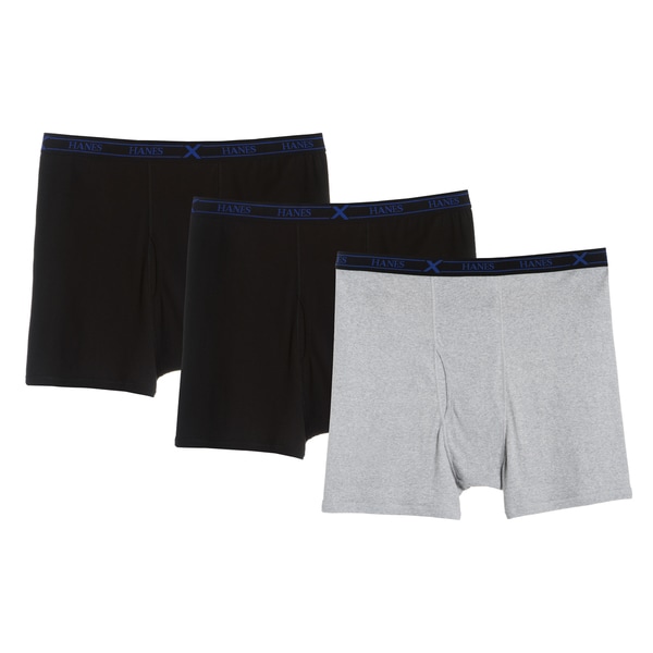 Shop Hanes Men's X-Temp Big and Tall Boxer Briefs (Pack of 3) - Free ...