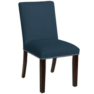 slide 2 of 7, Skyline Furniture Nail Button Dining Chair in Linen Ocean