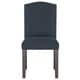 preview thumbnail 2 of 7, Skyline Furniture Nail Button Camel Back Dining Chair in Linen Navy