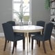 preview thumbnail 7 of 7, Skyline Furniture Nail Button Camel Back Dining Chair in Linen Navy