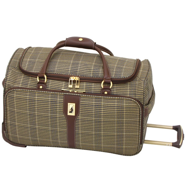 London fog leather top duffle bag