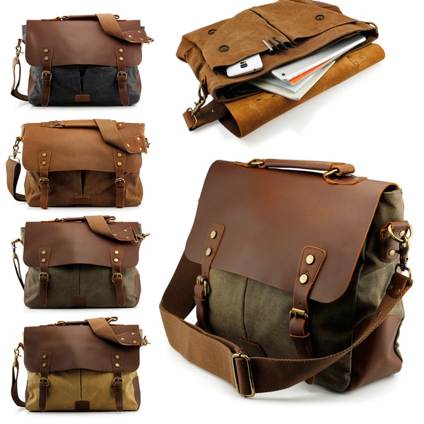 gearonic men's outdoor sport vintage canvas military pack