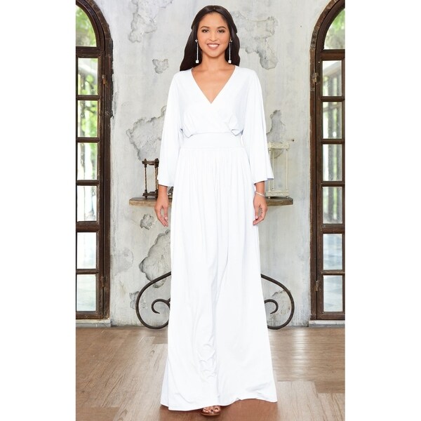 kimono sleeve evening gown