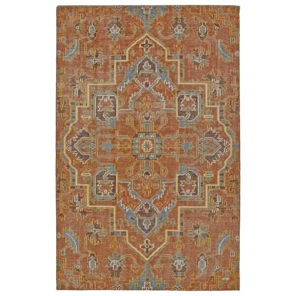 Hand Knotted Vintage Paprika Heriz Rug 2 X 3 On Hand Knotted Vintage Paprika Heriz Rug