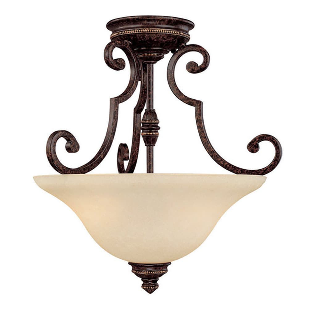 Barclay 2 Light Chesterfield Brown Semi Flush Mount Chesterfield Brown Semi Flush Mount
