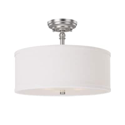 Loft 3-light Matte Nickel Semi-Flush Mount - Matte Nickel