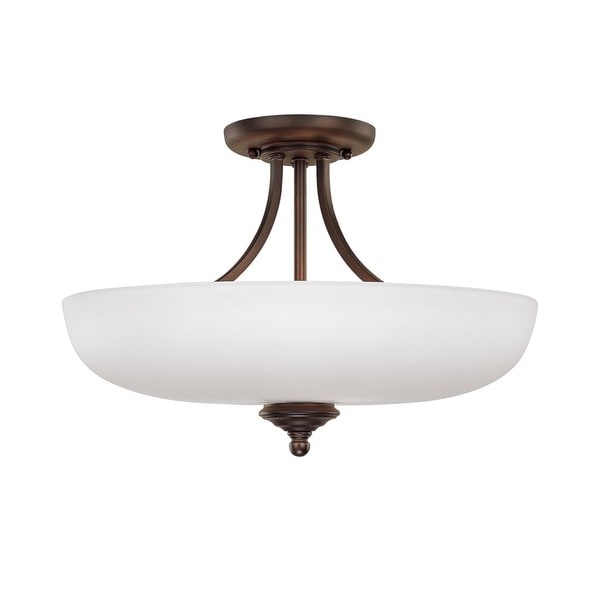 Capital Lighting Chapman Collection 3 Light Burnished Bronze Semi Flush Fixture Capital Lighting Chapman Collection 3 Light Burnished Bronze Semi Flush Fixture