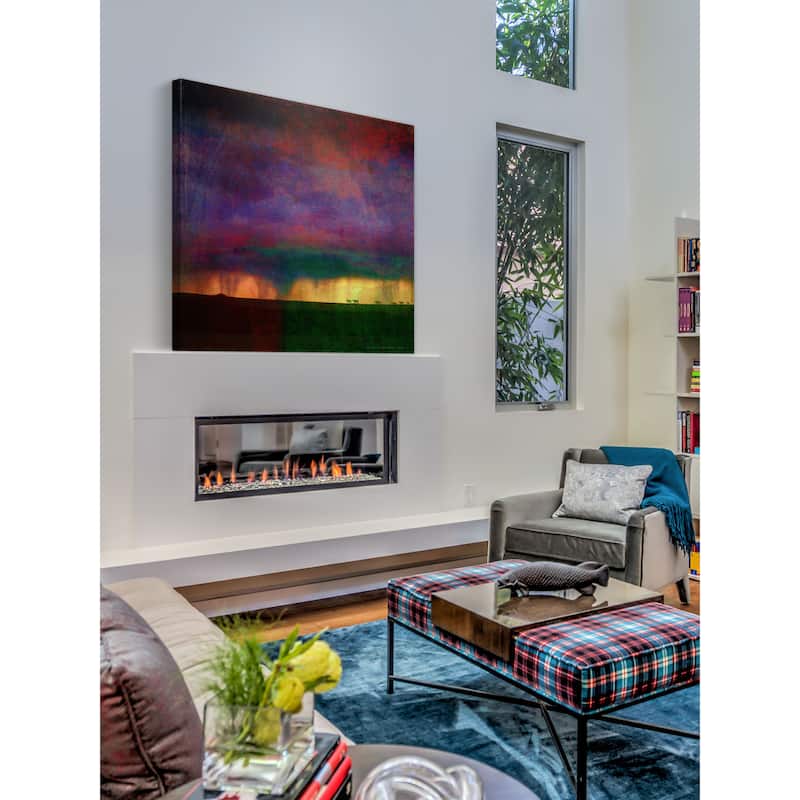 Marmont Hill - Storm Passing Horses by Chris Vest Painting Print on Canvas - Multi-Color
