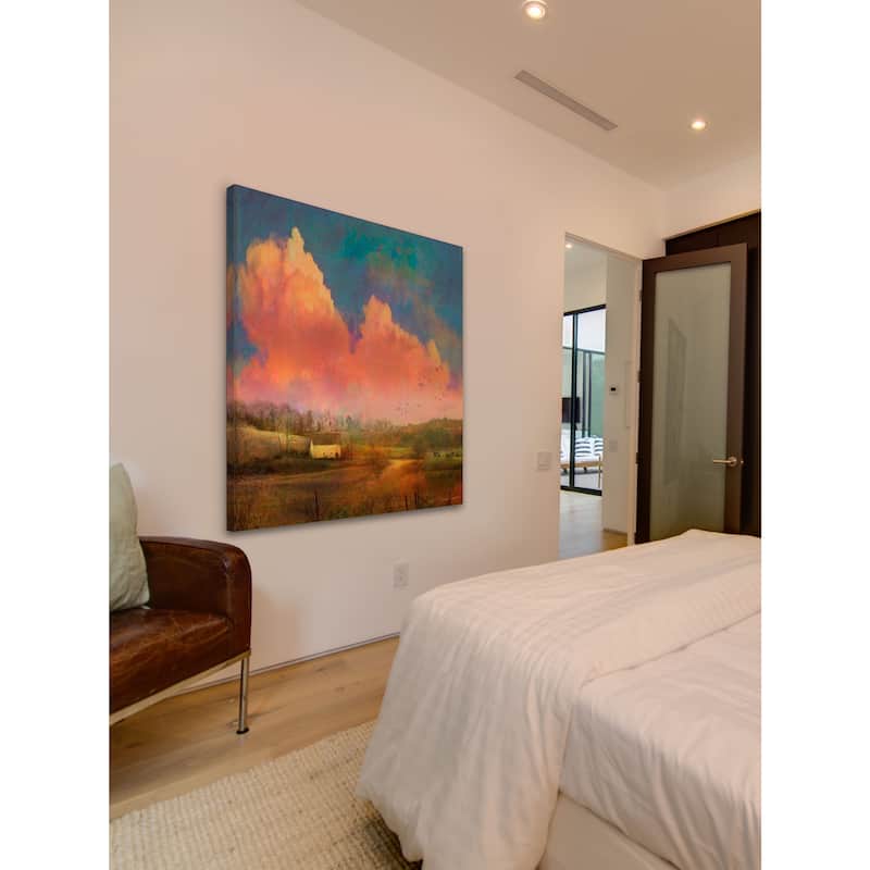 Marmont Hill - Pastoral Sunset by Chris Vest Painting Print on Canvas - Multi-Color