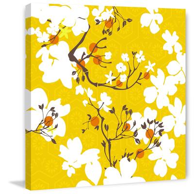 Marmont Hill - Mandarin Flora by Evelia Painting Print on Canvas - Multi-Color