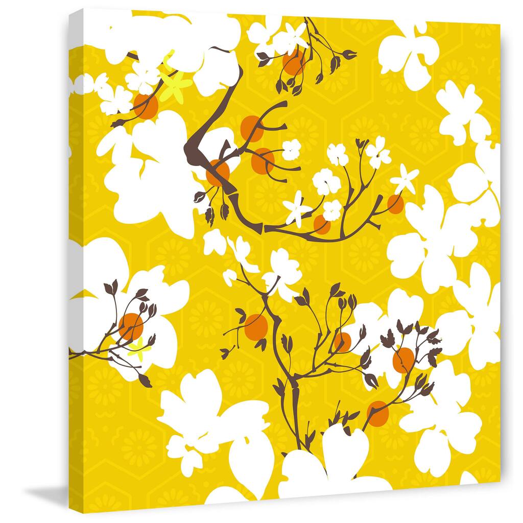 Marmont Hill - Mandarin Flora by Evelia Painting Print on Canvas - Multi-Color