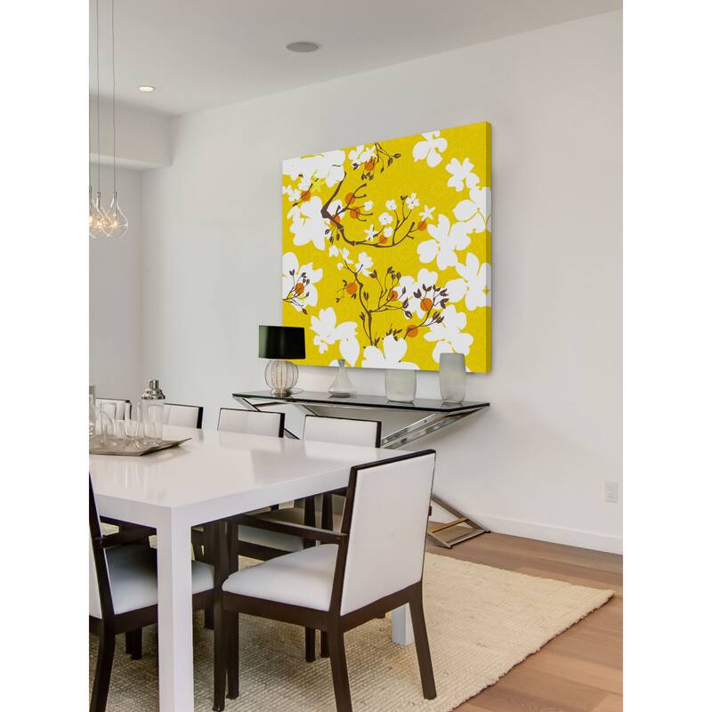 Marmont Hill - Mandarin Flora by Evelia Painting Print on Canvas - Multi-Color
