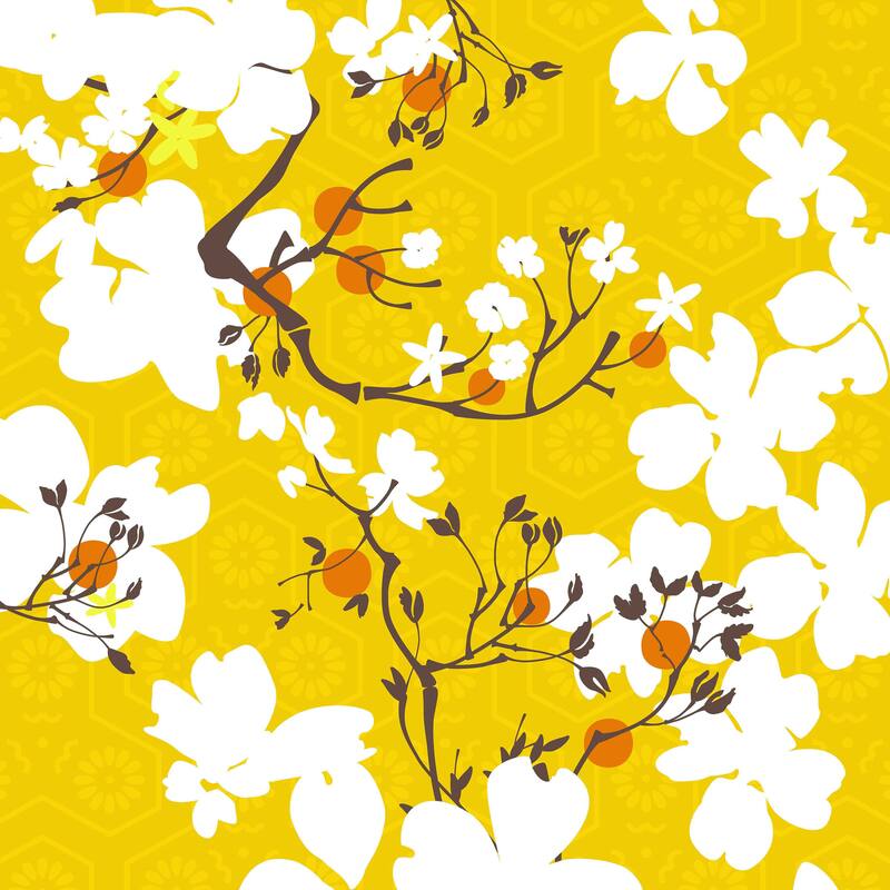 Marmont Hill - Mandarin Flora by Evelia Painting Print on Canvas - Multi-Color