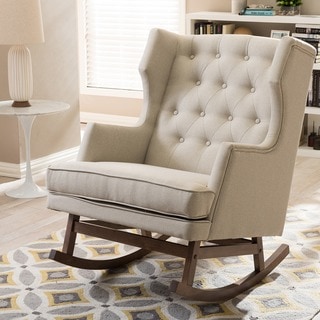 Contemporary Light Beige Fabric Rocking Chair by Baxton Studio - Bed ...