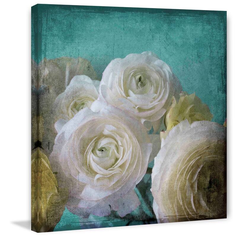Marmont Hill - Yellow Ranunculus B by Stalus Painting Print on Canvas - Multi-Color