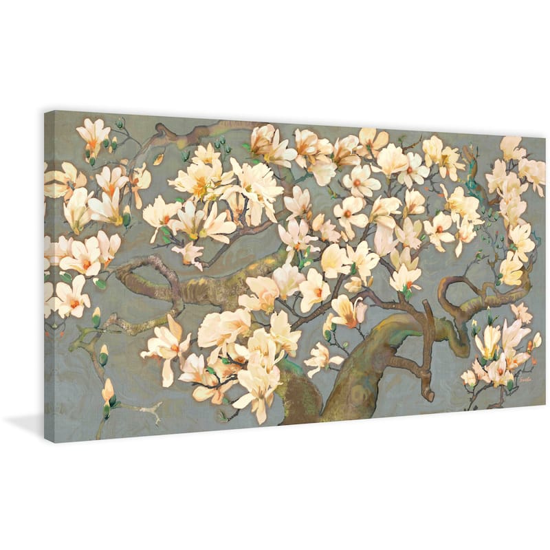 Marmont Hill - Magnolia Branches IV by Evelia Painting Print on Canvas - Multi-Color