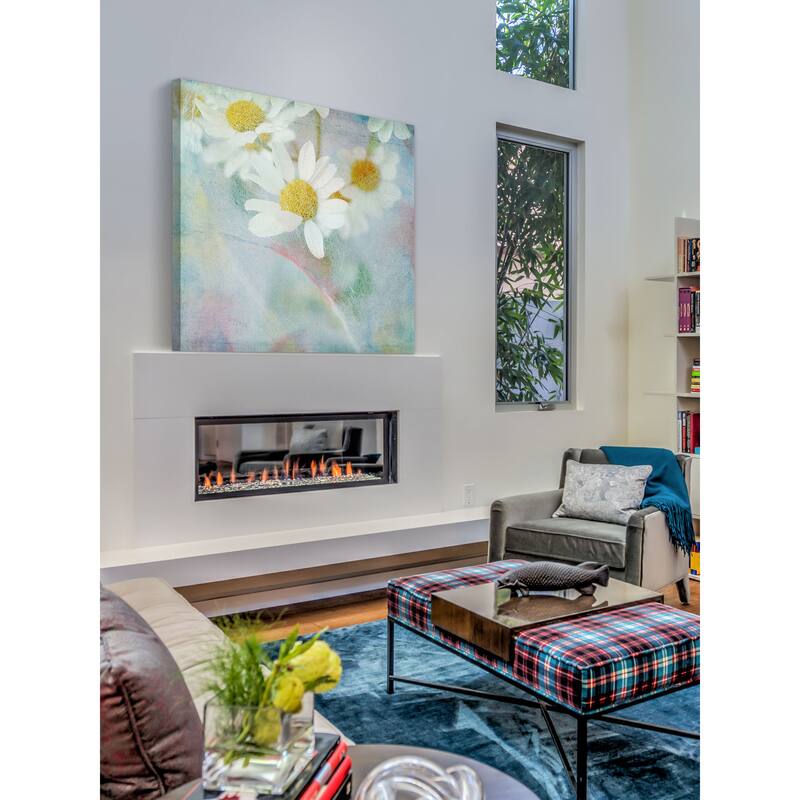 Marmont Hill Julie Joy 'White Daisy 1' Painting Print on Canvas - Multi-Color
