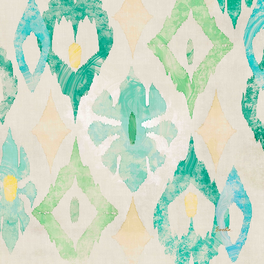 Marmont Hill - Emerald Star by Evelia Painting Print on Canvas - Multi-Color