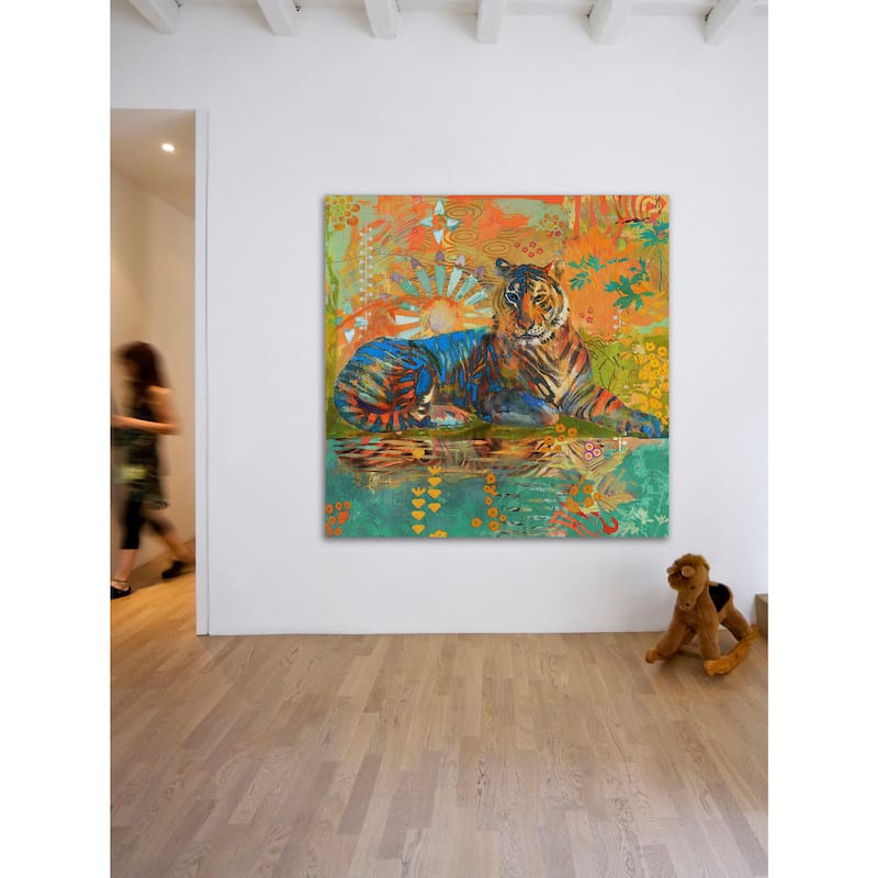 Marmont Hill - South China Tiger by Evelia Painting Print on Canvas - Multi-Color